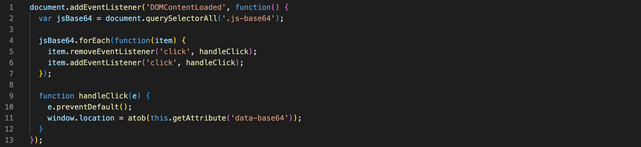 base64 Link Decodierung mit javascript